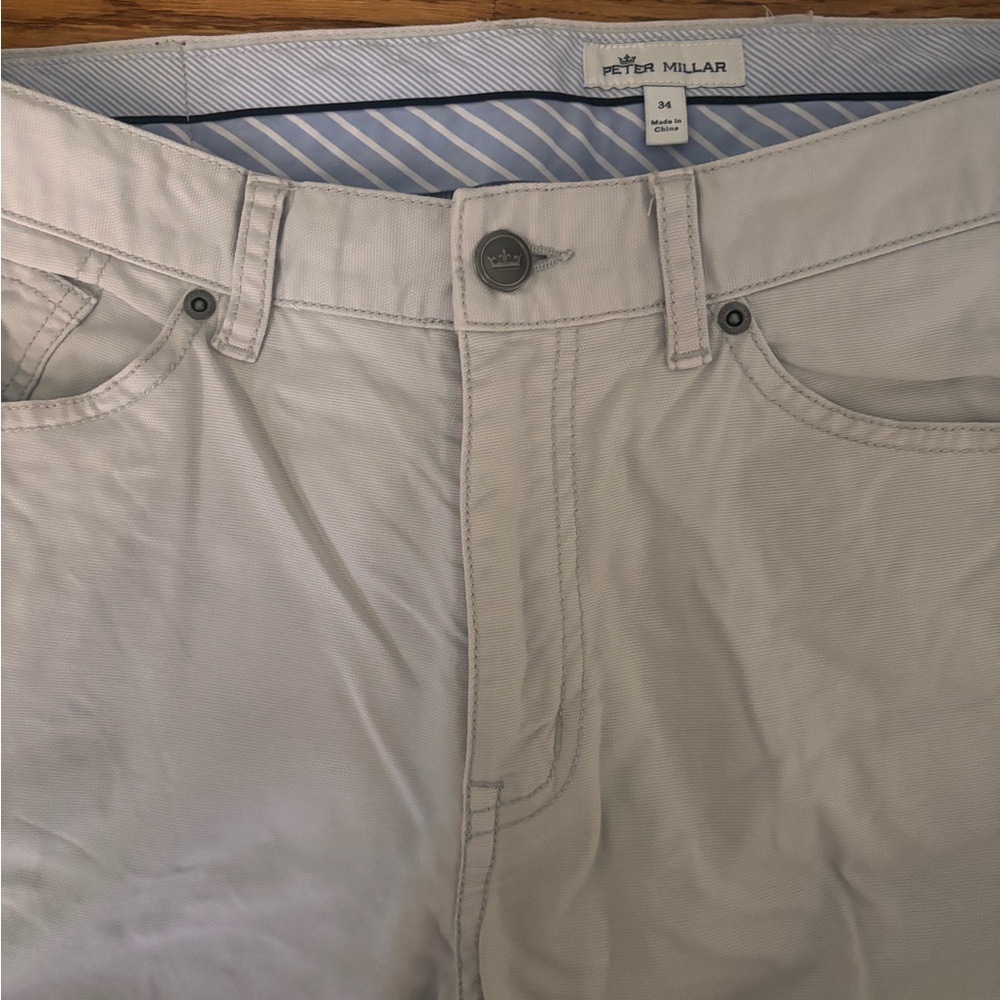Peter Millar Stone/Taupe Casual Chinos